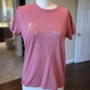 maison kitsune t shirt " Palais Royal  Foil Print T Shirt  Large